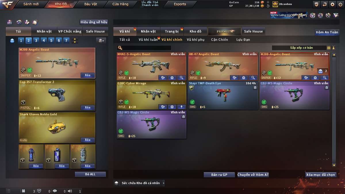 shop acc cf uy tin gia re